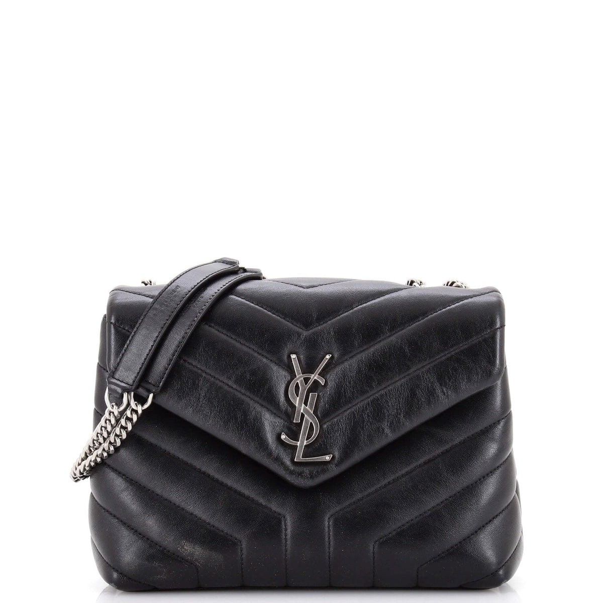 Saint Laurent Loulou Shoulder Bag Matelasse Chevron Leather Small