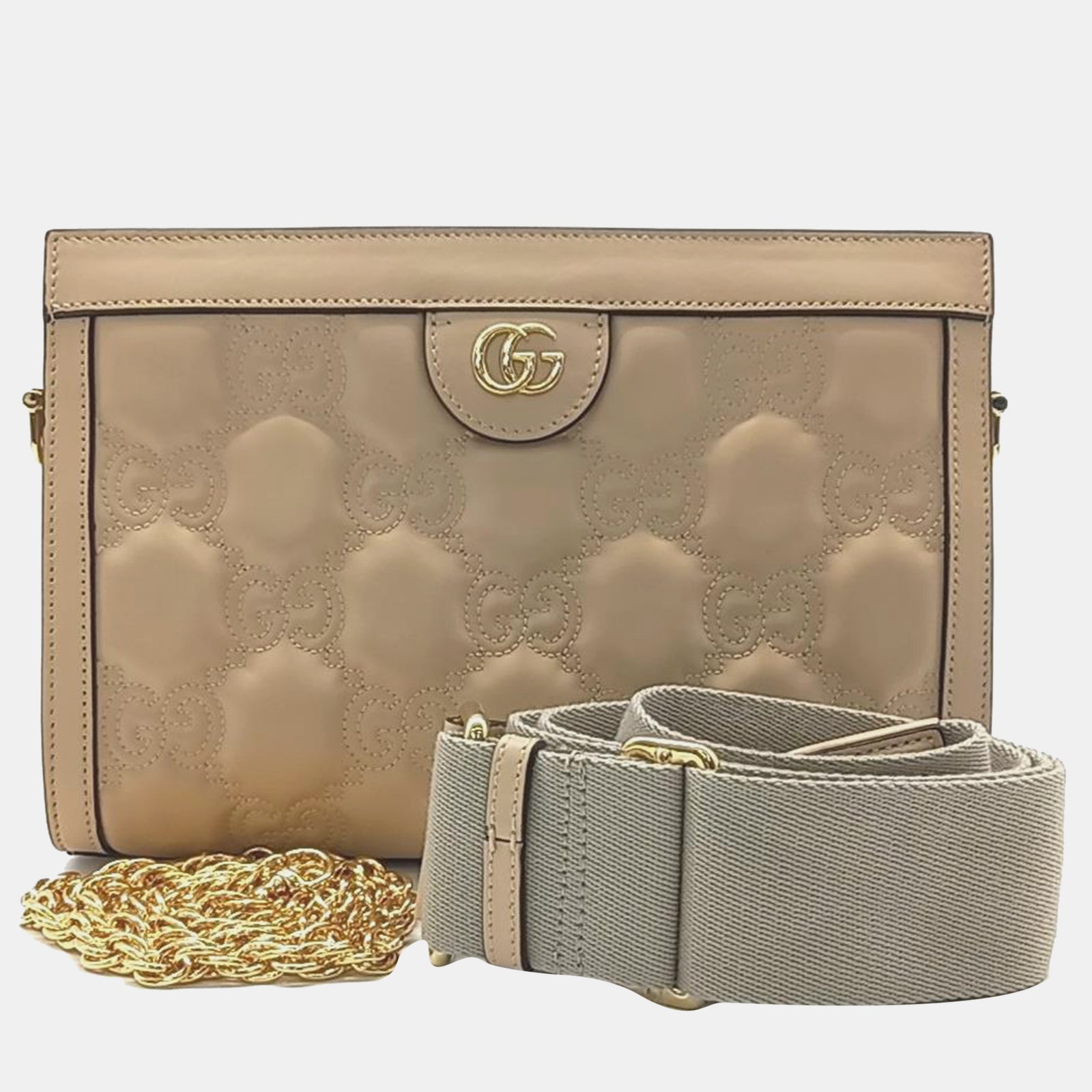 Gucci Beige Leather Small Shoulder Bag