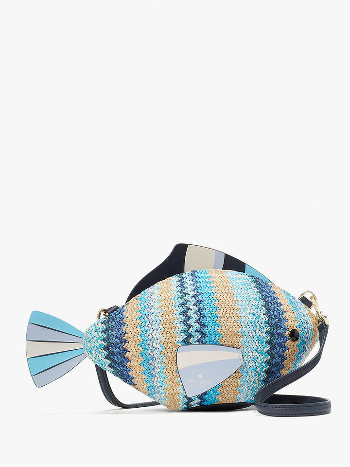 Kate Spade Au What A Catch 3D Fish Straw Crossbody