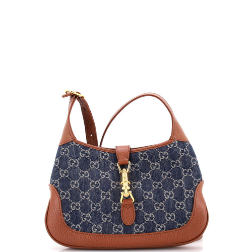 GUCCI Jackie 1961 Hobo GG Denim Small