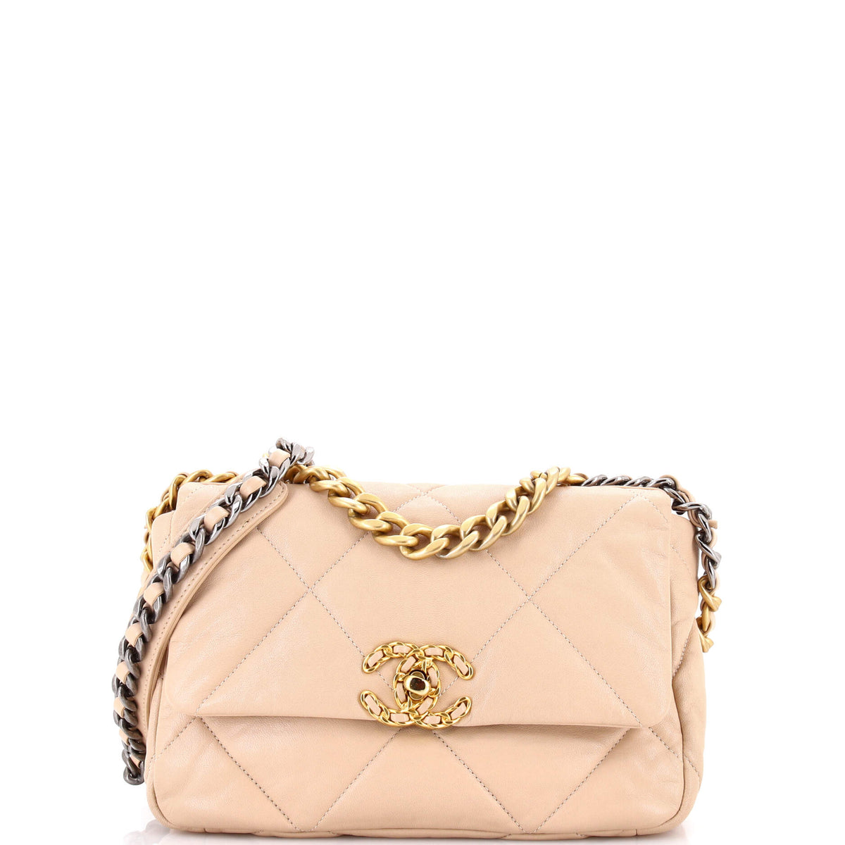 Chanel CHANEL 19 Flap Bag Quilted Leather Medium