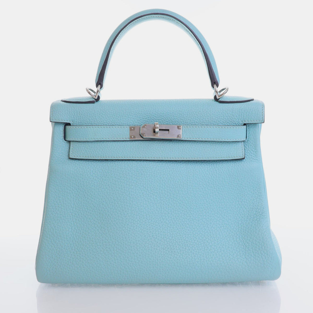Hermès Bleu Atoll Togo Kelly 28 Handbag