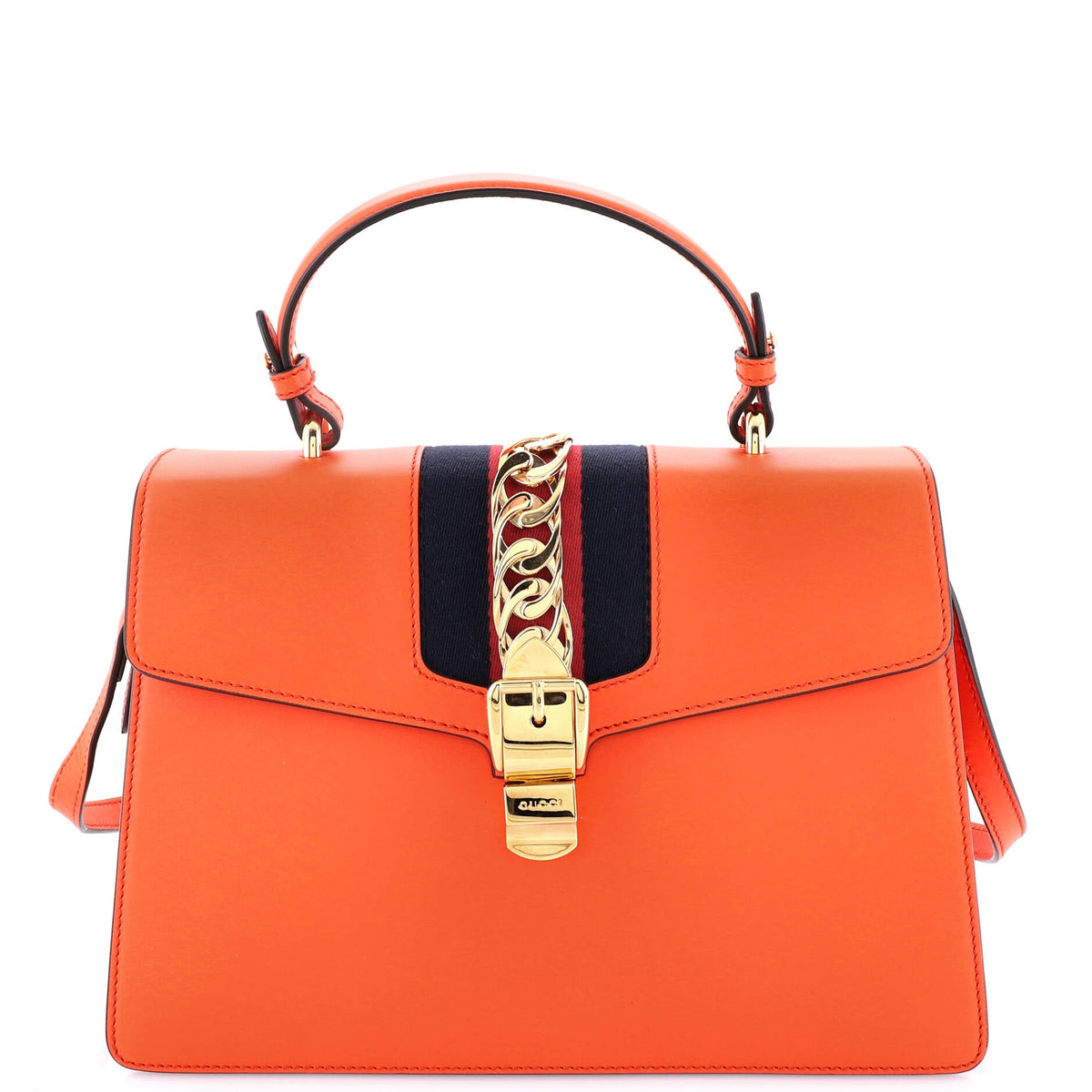 Gucci GUCCI Sylvie Top Handle Bag Leather Medium