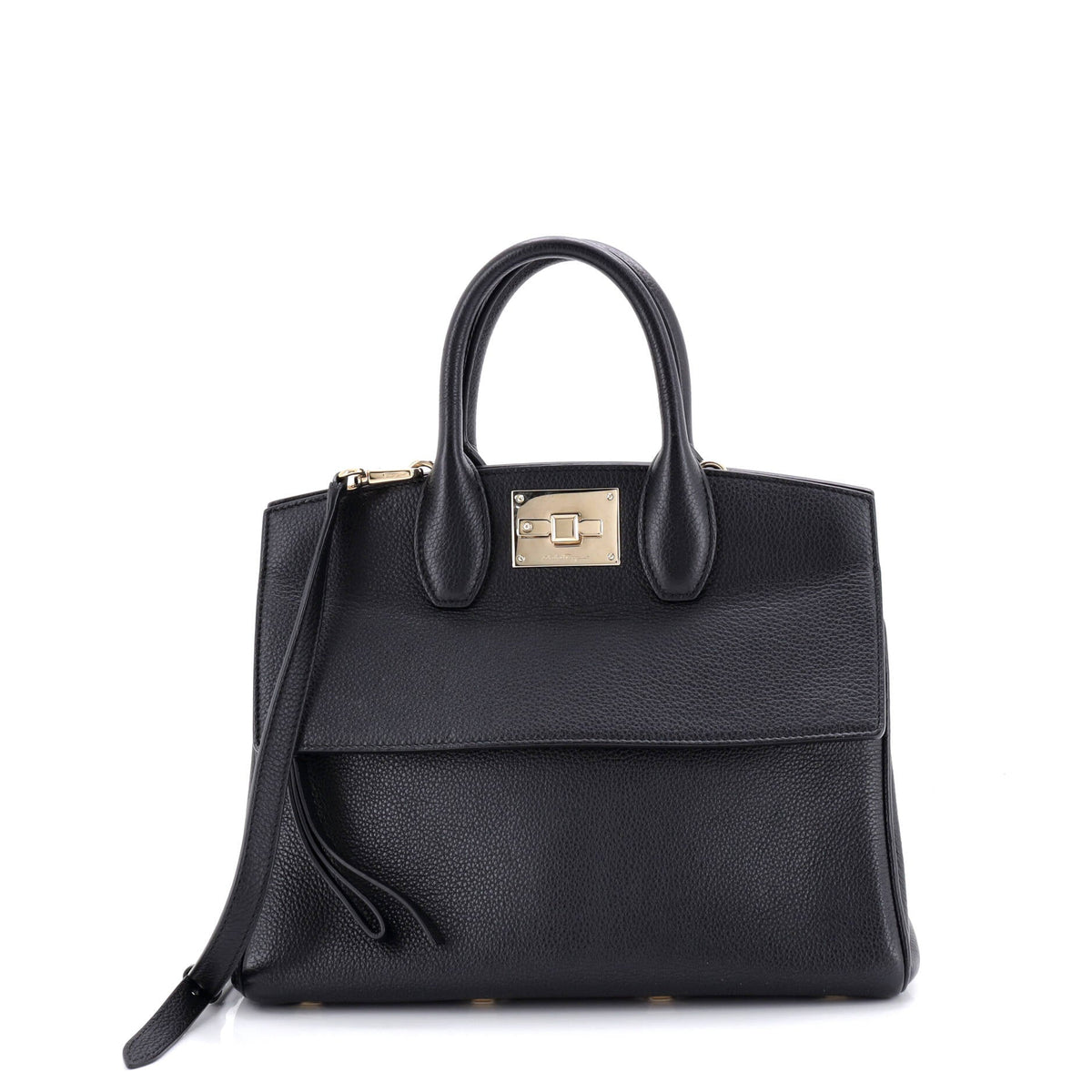 Salvatore Ferragamo Studio Satchel Leather Small