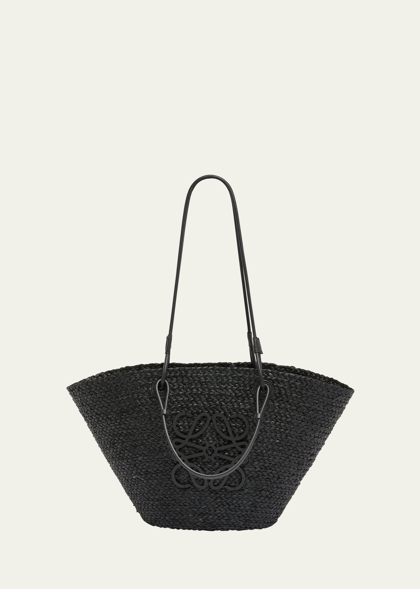 Loewe Medium Anagram Raffia Basket Tote Bag