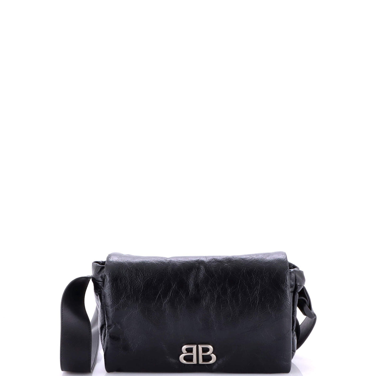 Balenciaga Monaco Messenger Flap Bag Leather Small