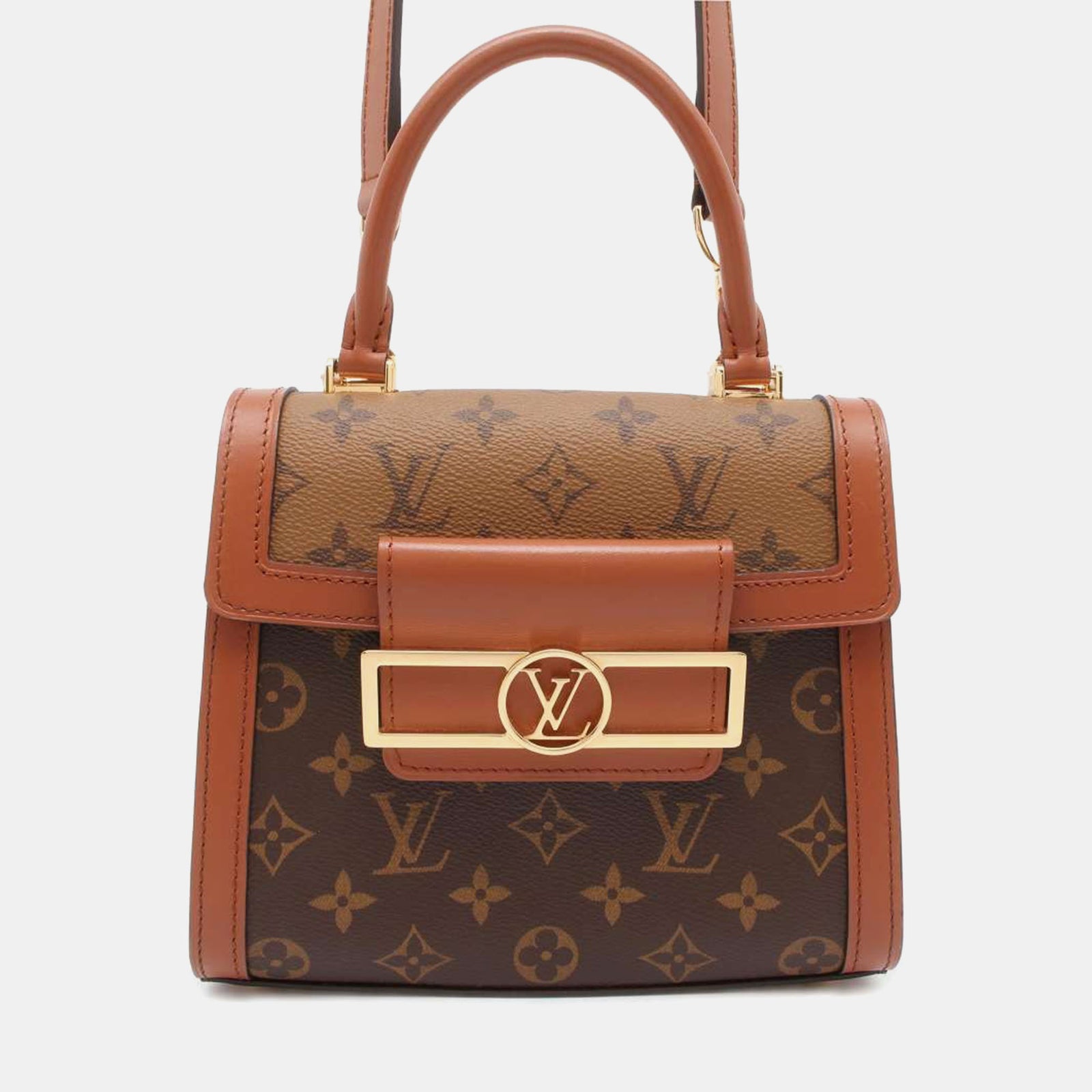 Louis Vuitton Noir Monogram Monogram Reverse Canvas Dauphine Capital Tasche