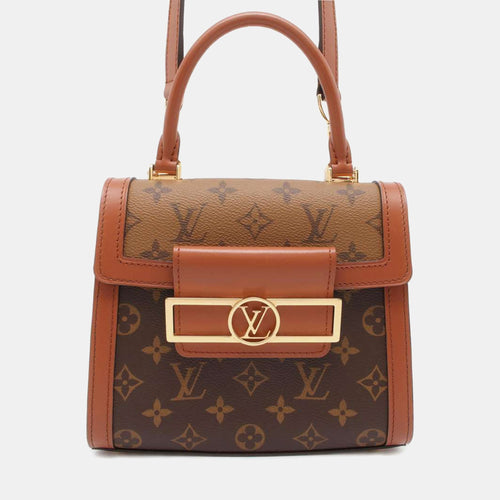 Noir Monogram Reverse Canvas Dauphine Capital bag