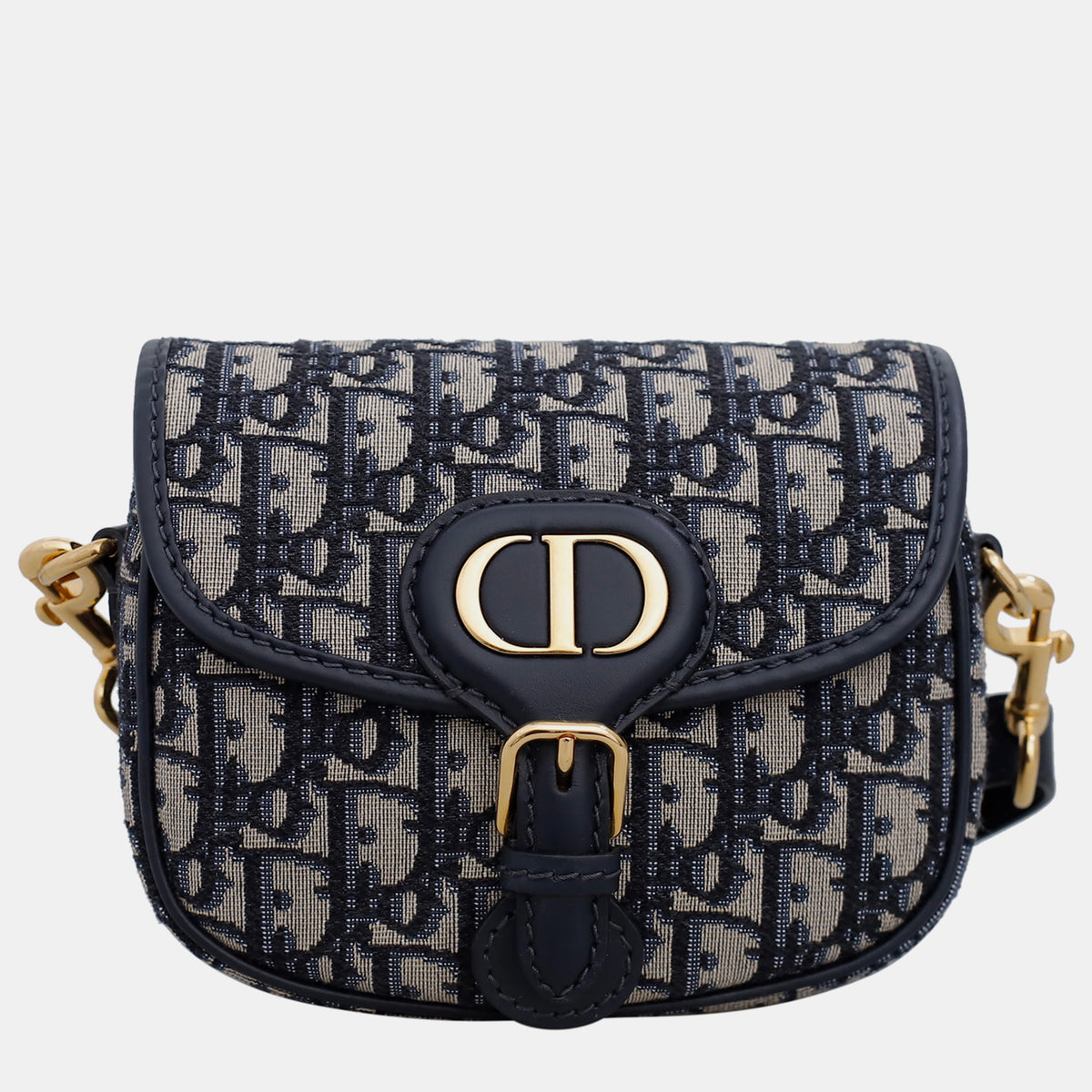 Dior Christian Dark Blue Small Oblique Bobby Bag