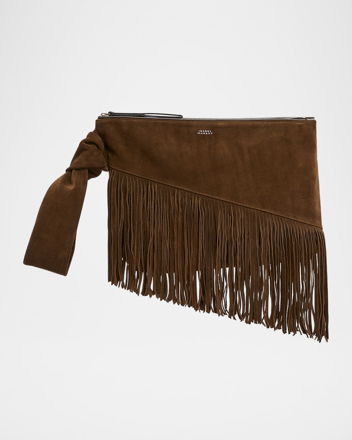 Isabel Marant Faro Fringe Suede Clutch Bag
