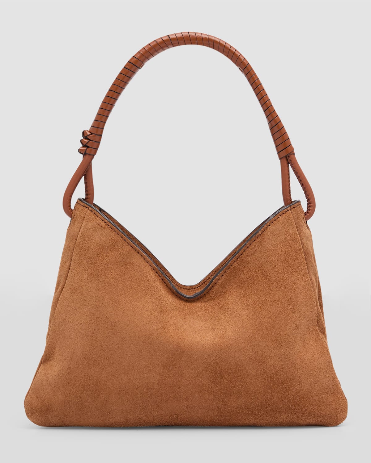 Staud Valerie Zip Suede Shoulder Bag