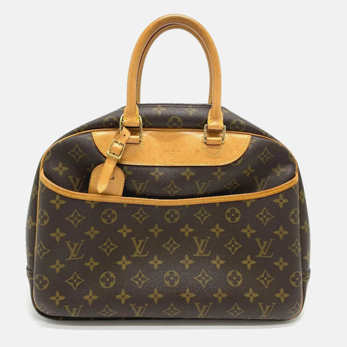 Brown Monogram Canvas Deauville Satchel Bag