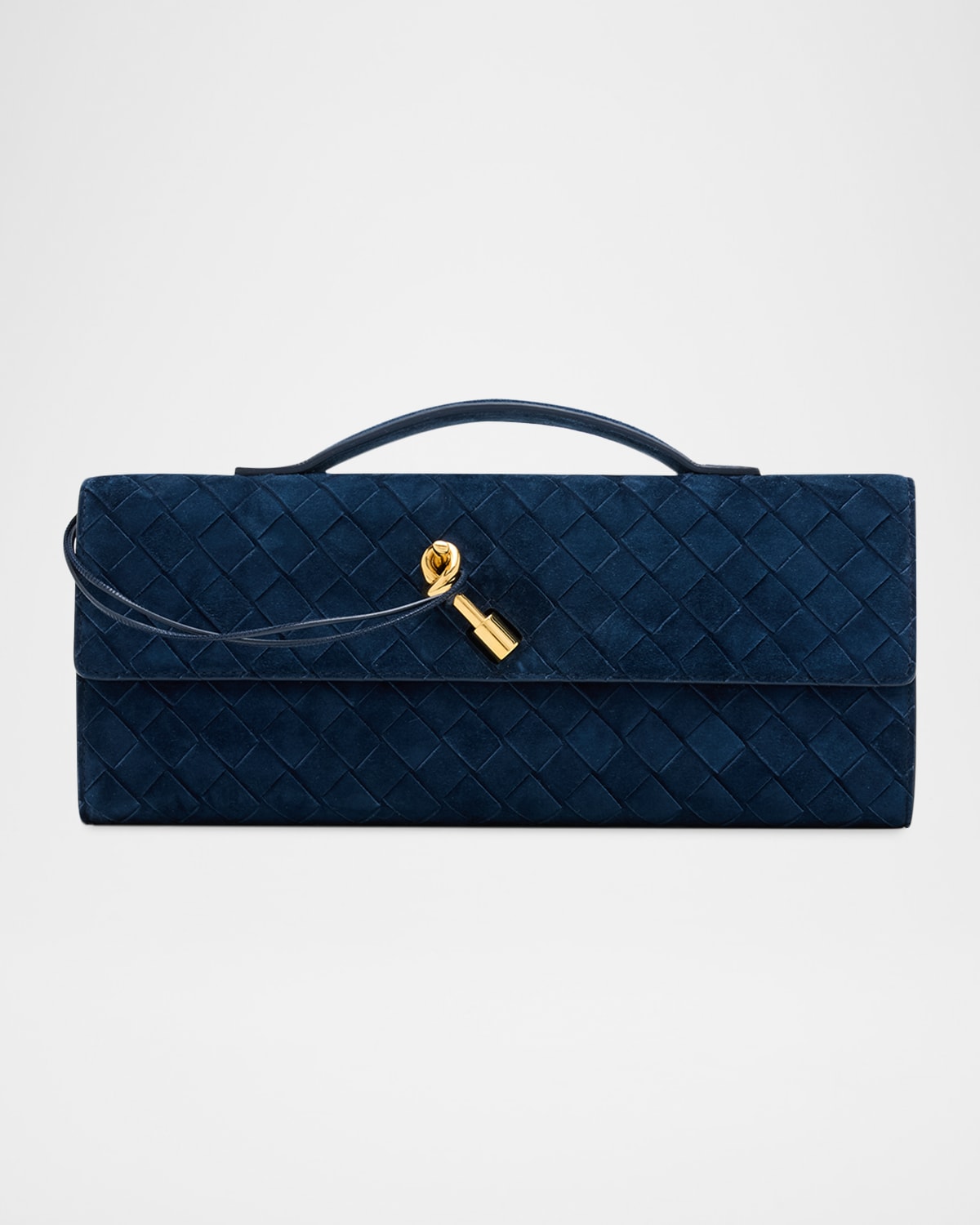 Bottega Veneta Andiamo Leather Clutch Bag