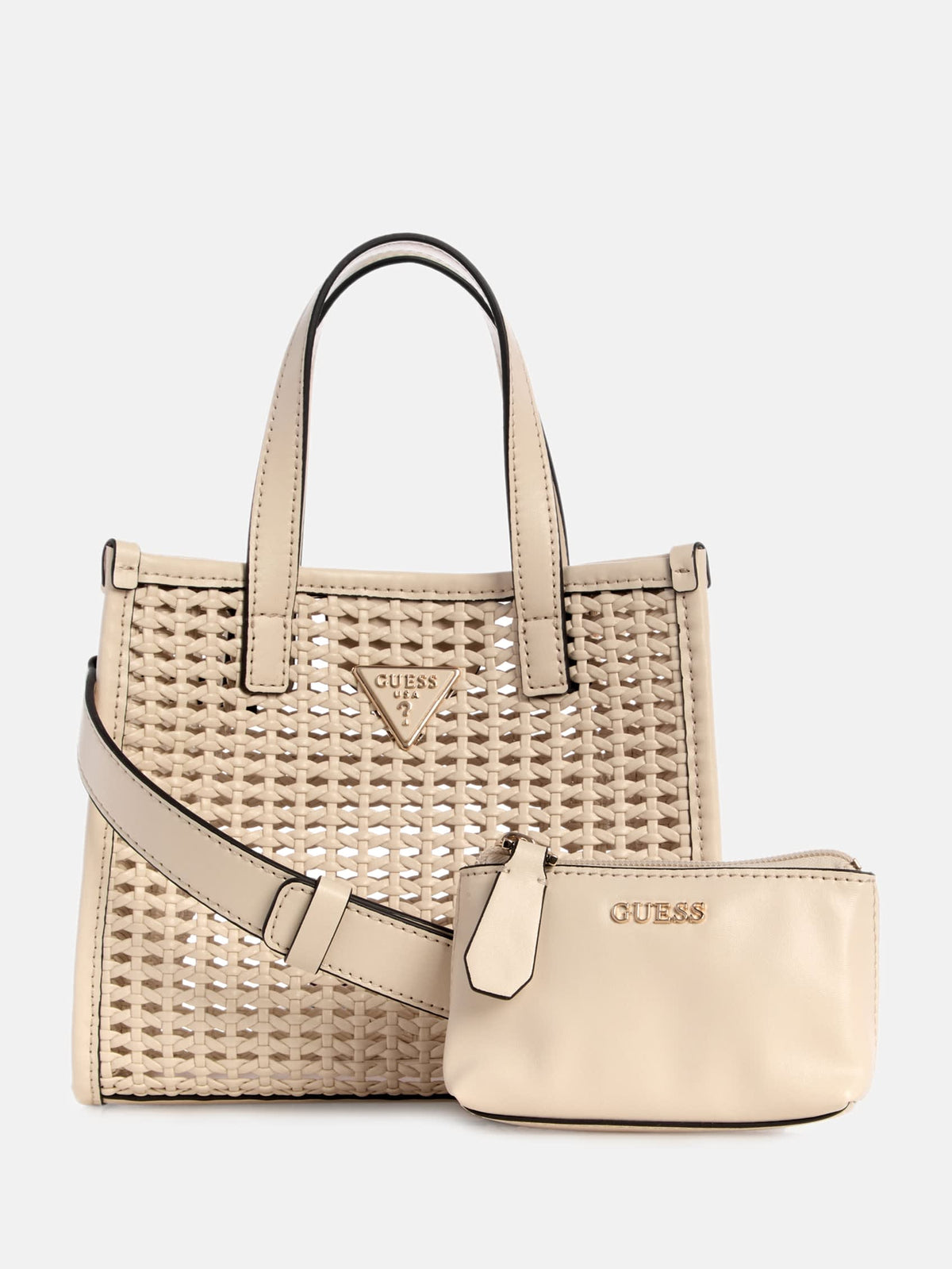 Guess Brigitta Woven Mini Tote