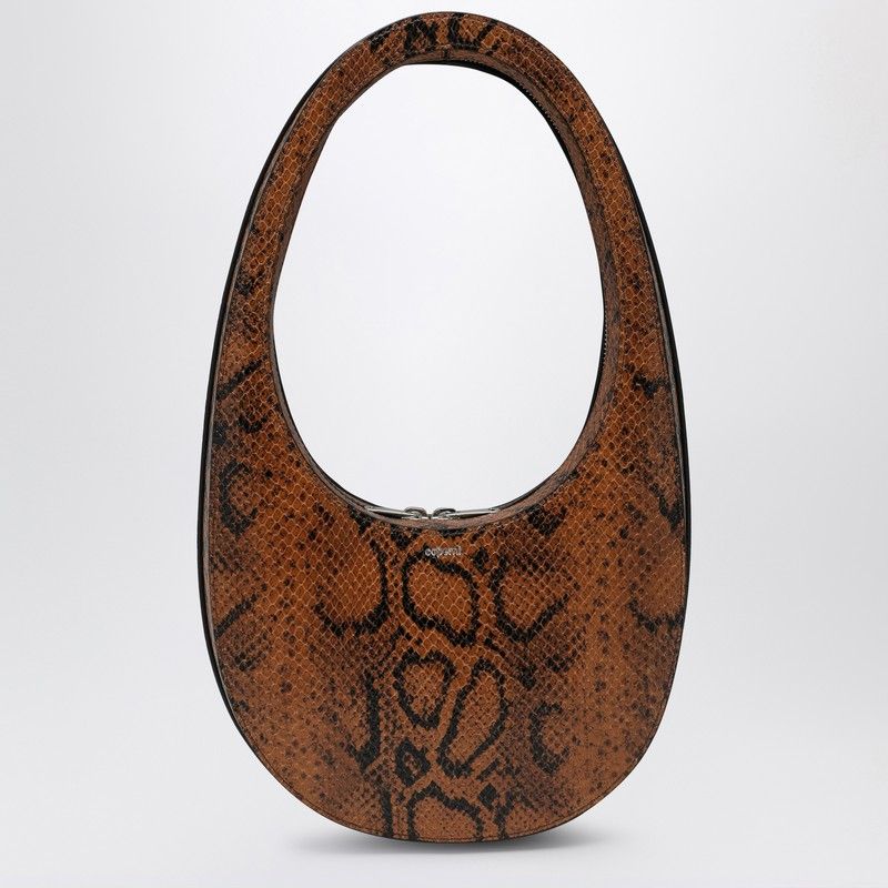 Women's Snake Print Swipe Bag in Brown | COPBA01F6003LE