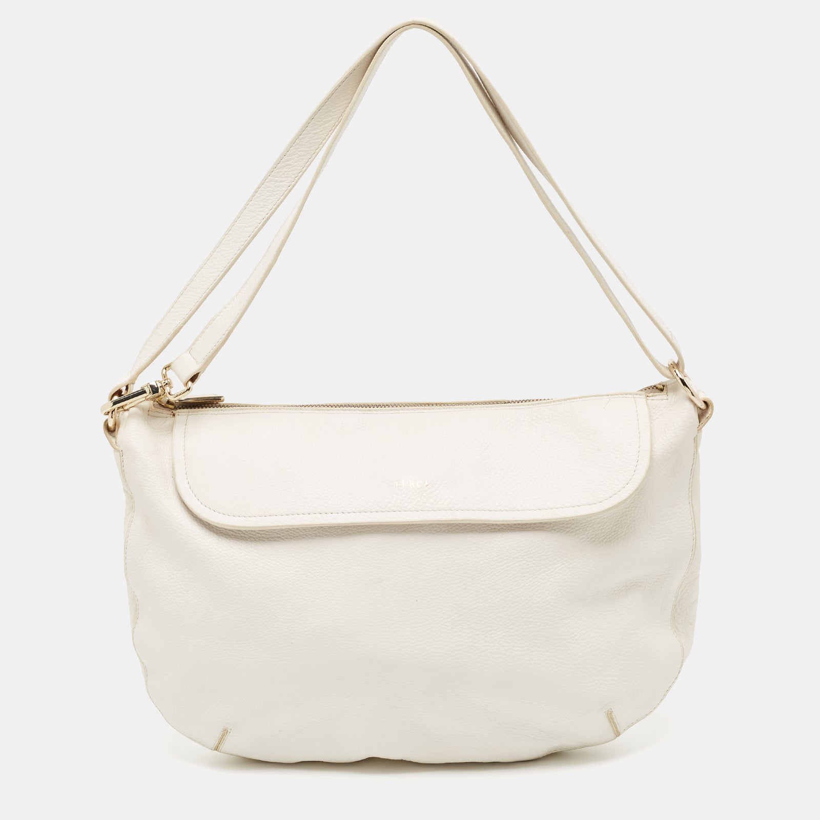 Furla White Leather Hobo