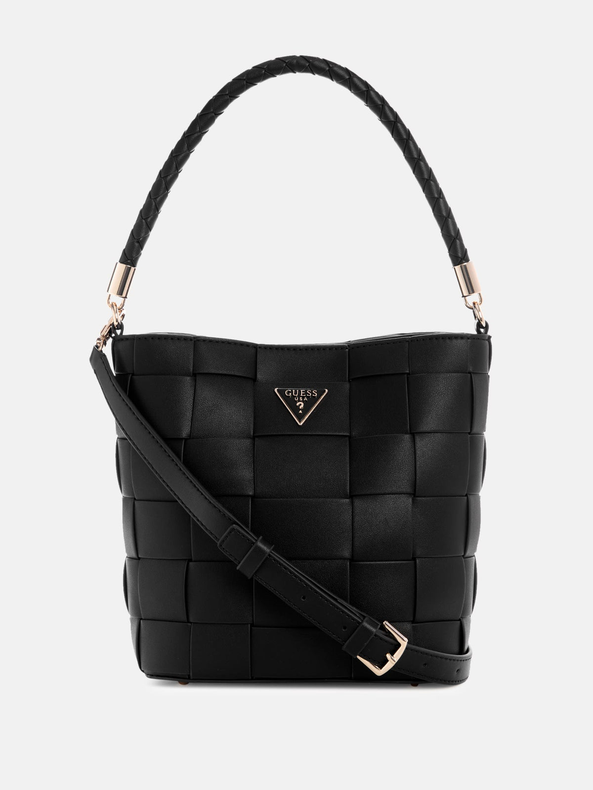 Guess Maylee Woven Bucket Bag