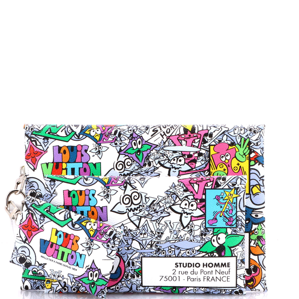 Louis Vuitton Trio Envelope Pouch Set Limited Edition Monogram Comics Canvas