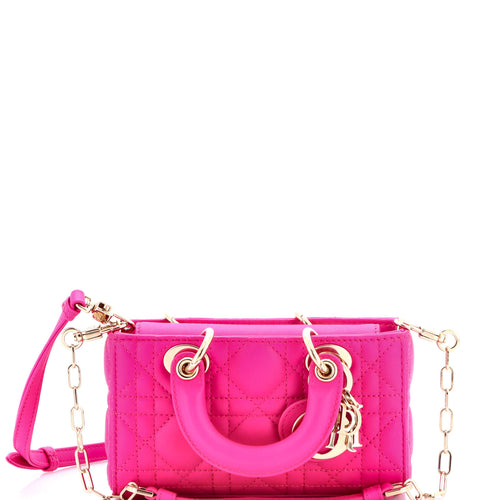 Lady D-Joy Bag Cannage Quilt Lambskin Micro