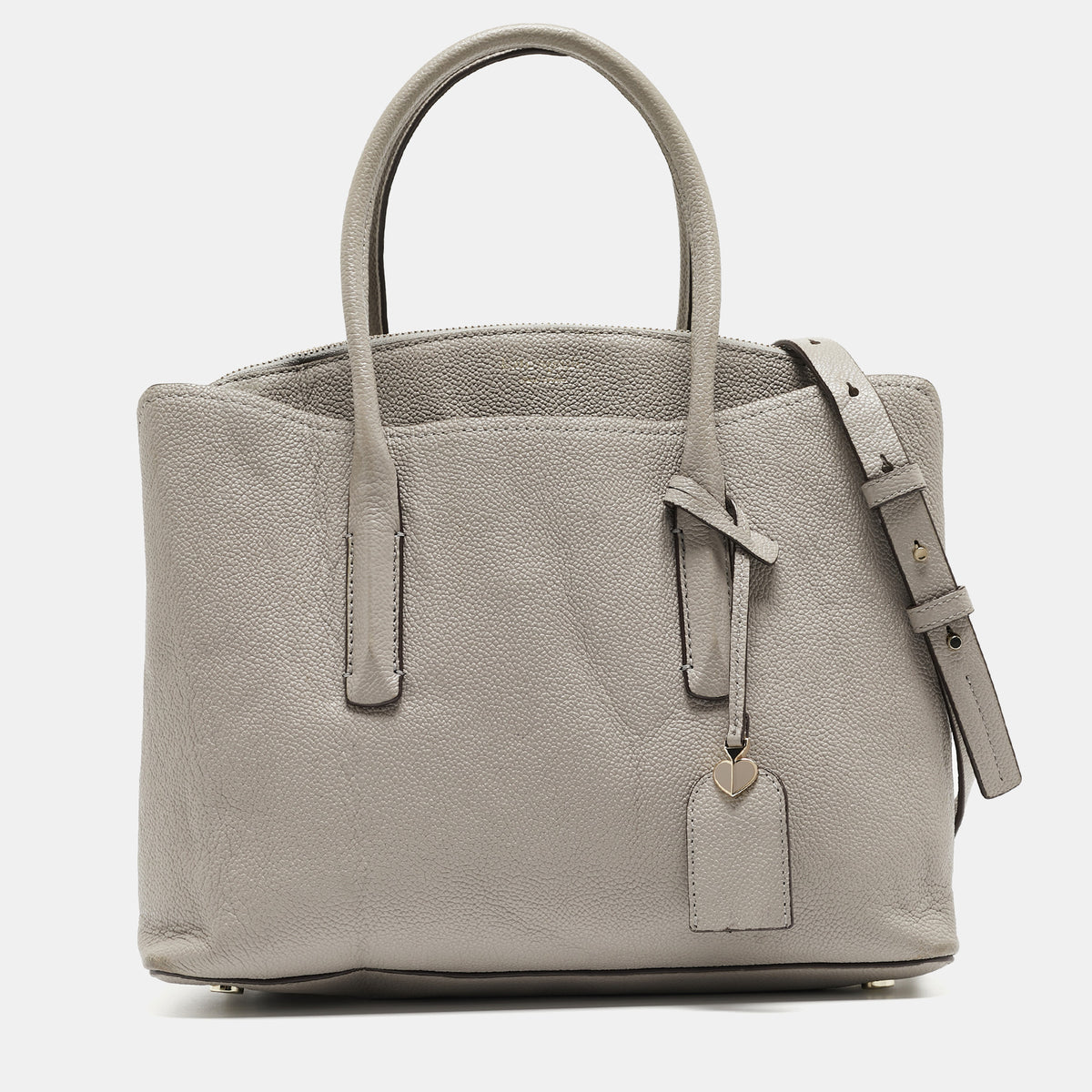 Kate Spade Grey Leather Large Margaux Satchel