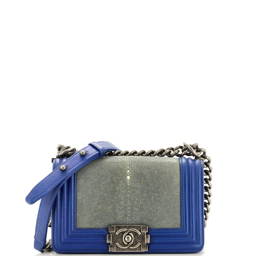 CHANEL Boy Flap Bag Stingray Small