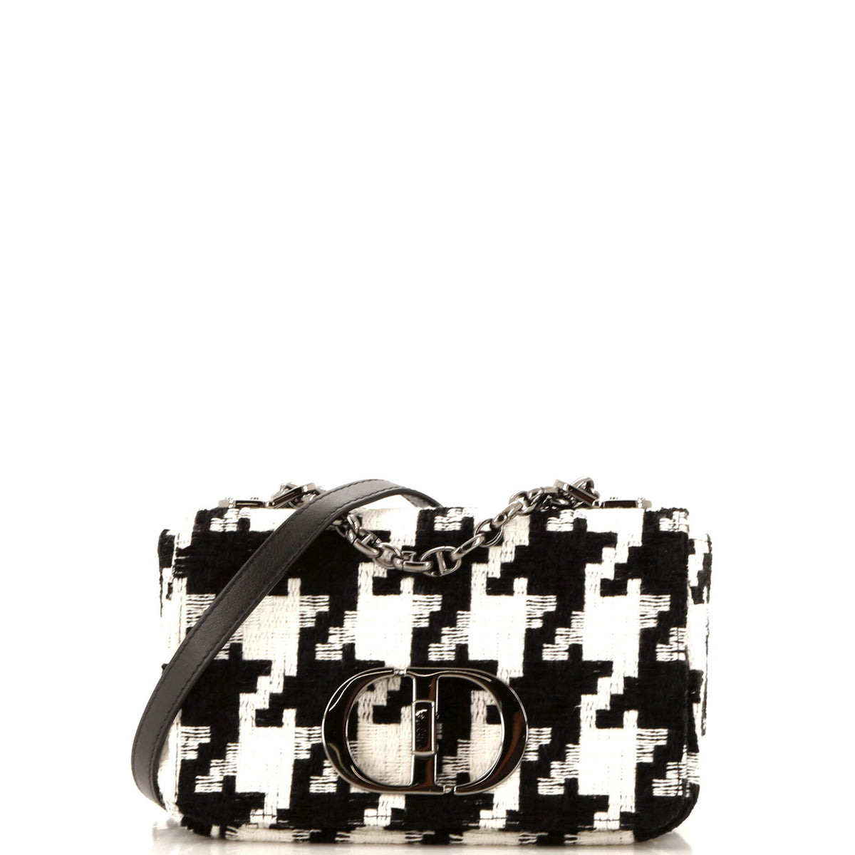 Christian Dior Caro Bag Macro Houndstooth Technical Canvas Small