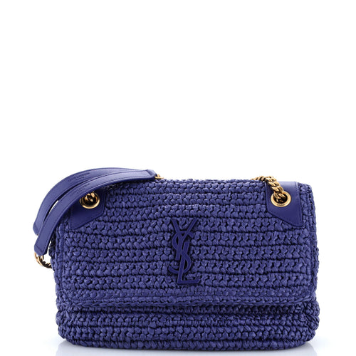 Niki Chain Flap Bag Raffia Medium