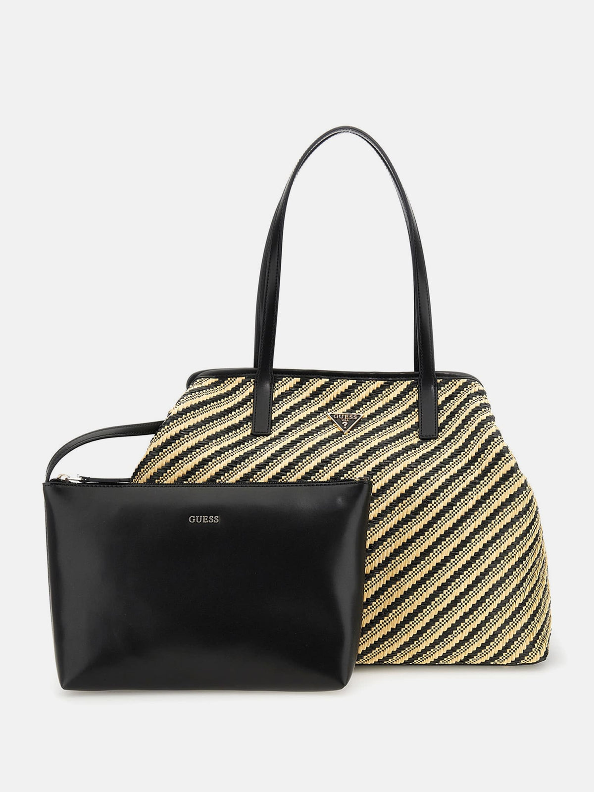 Guess Vikky Woven Straw Tote Set