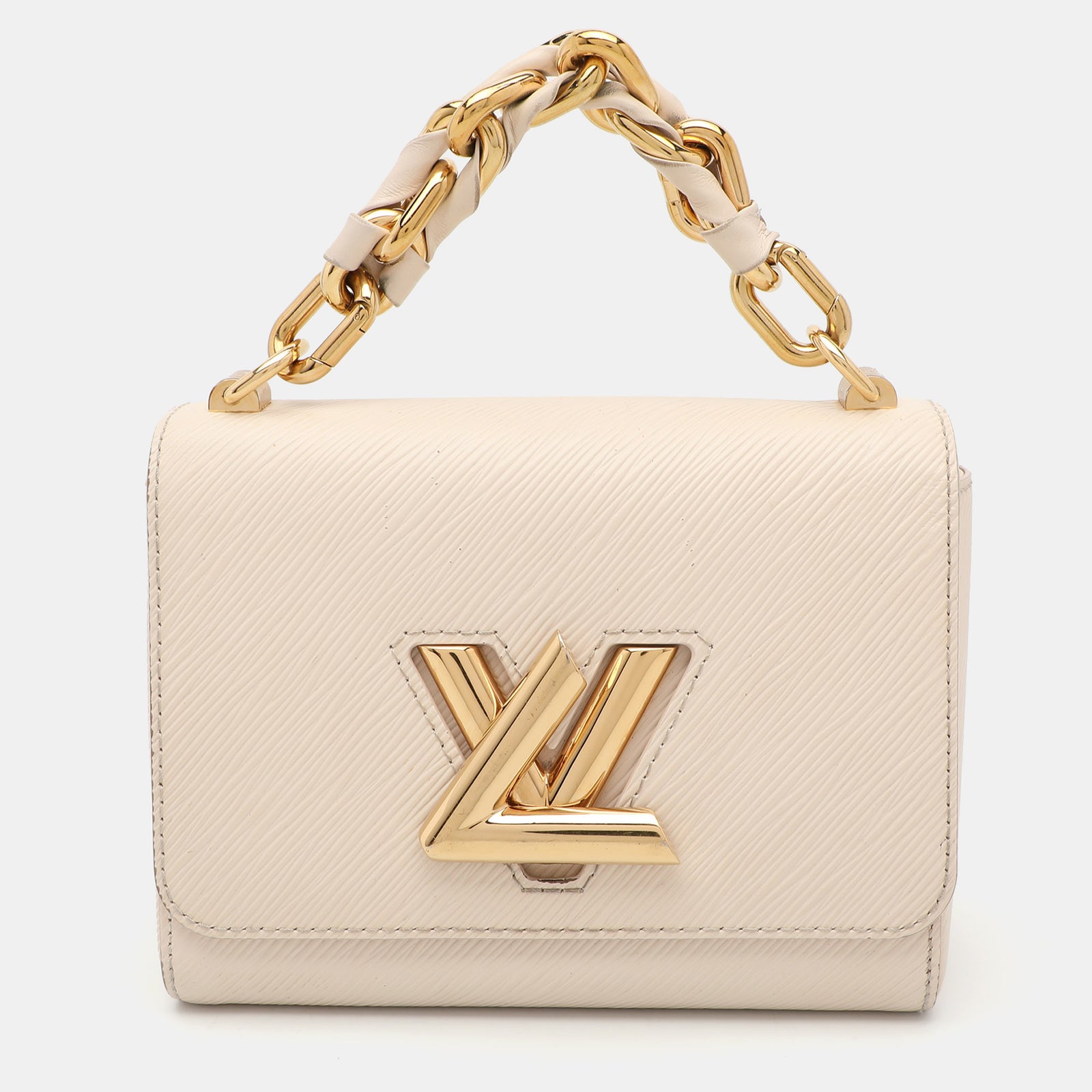 Louis Vuitton Hellbeige PM-Tasche aus Epi-Leder mit geflochtenem Griff