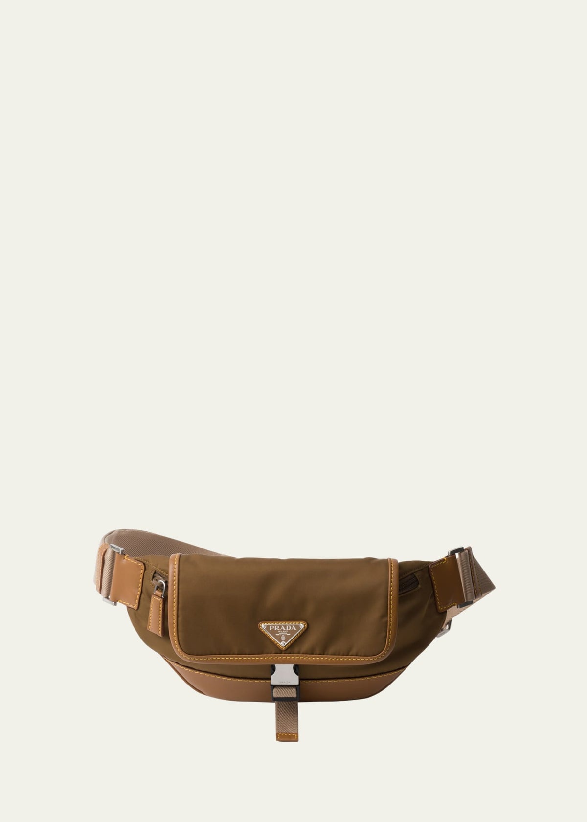 Prada Men's Re-Nylon and Leather Shoulder Bag