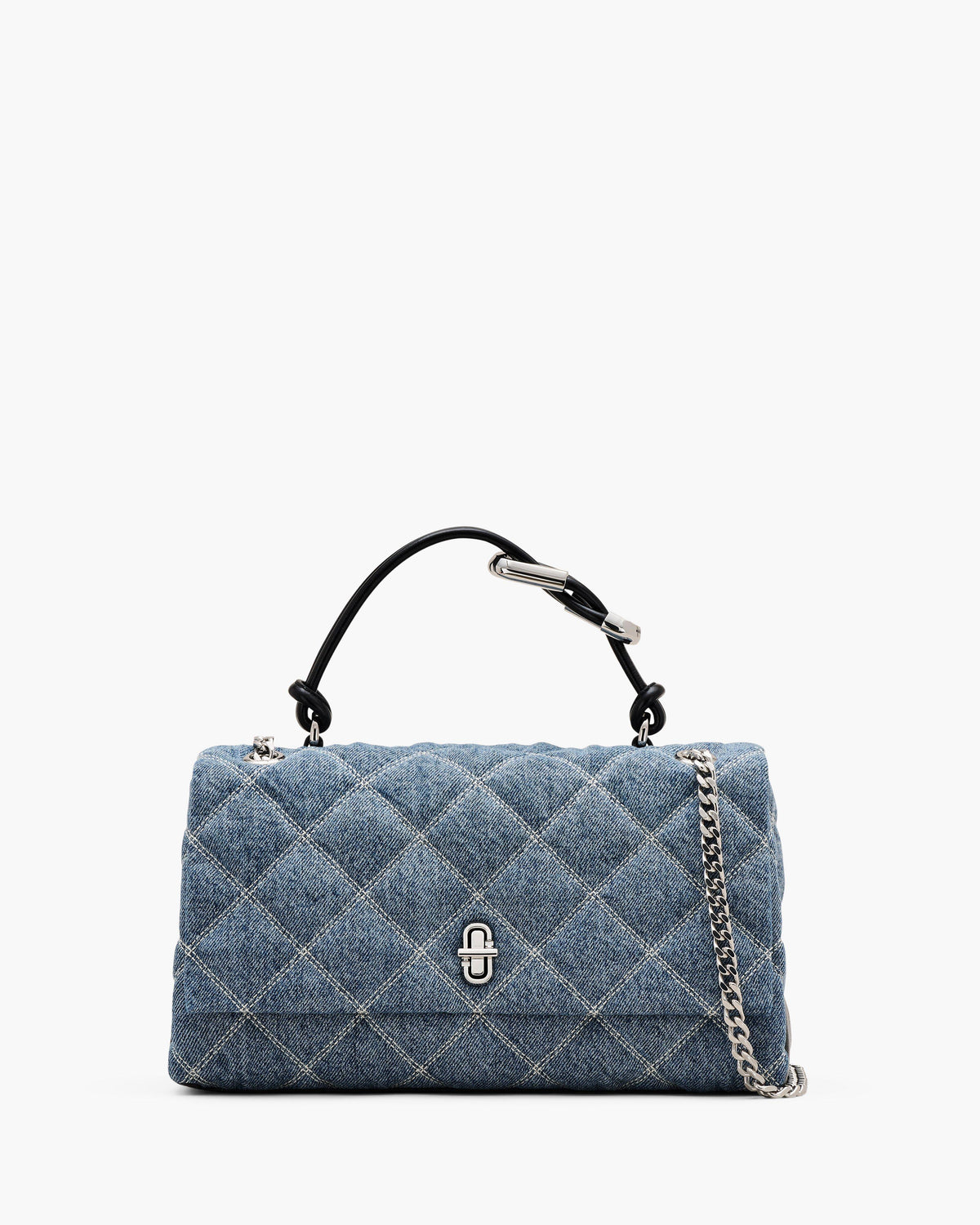 Marc Jacobs Marc Jacobs The Quilted Denim Dual Convertible Shoulder Bag in Light Wash Indigo