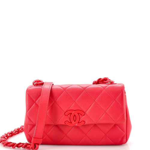 CHANEL My Everything Flap Bag Quilted Caviar Small