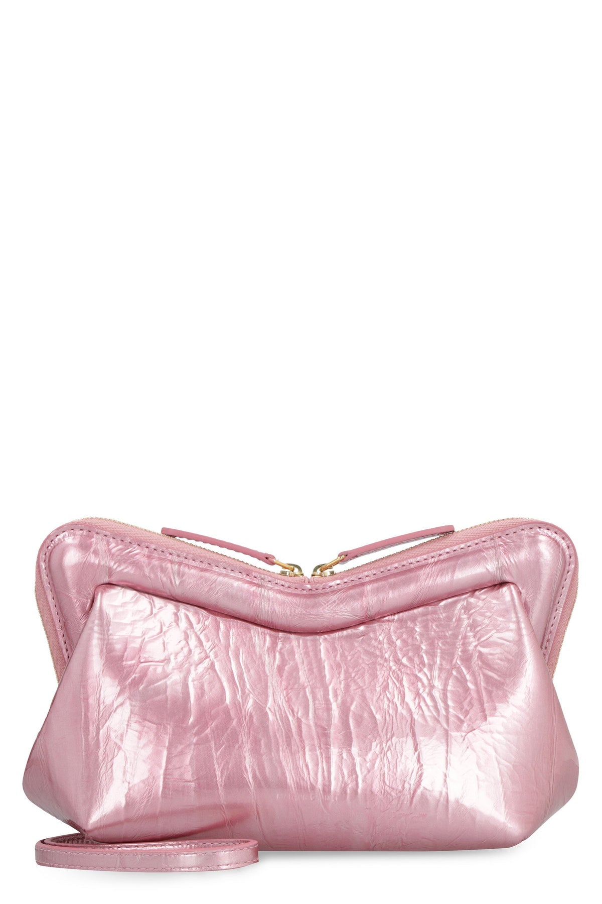 Mansur Gavriel Women's Mini M Frame Leather Bag in Pink | WF22H062MP Color FLAMINGO