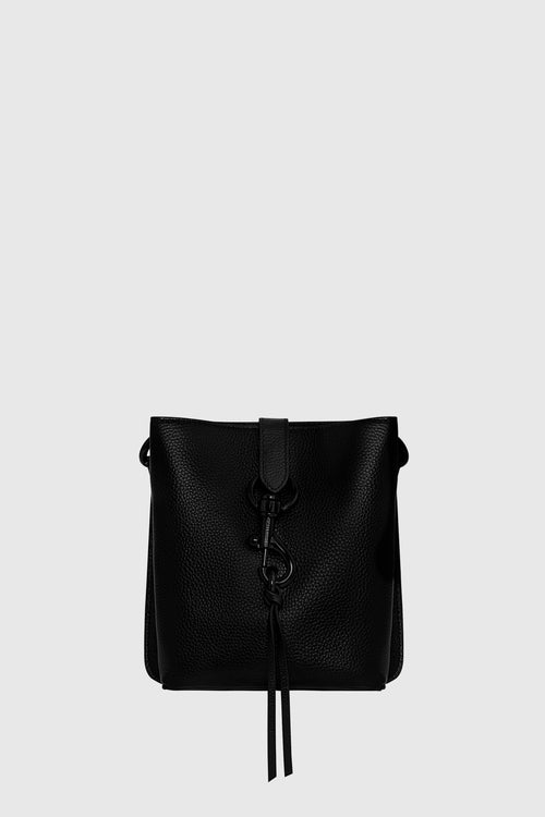 Megan Mini Feed With Studded Strap Bag In Black