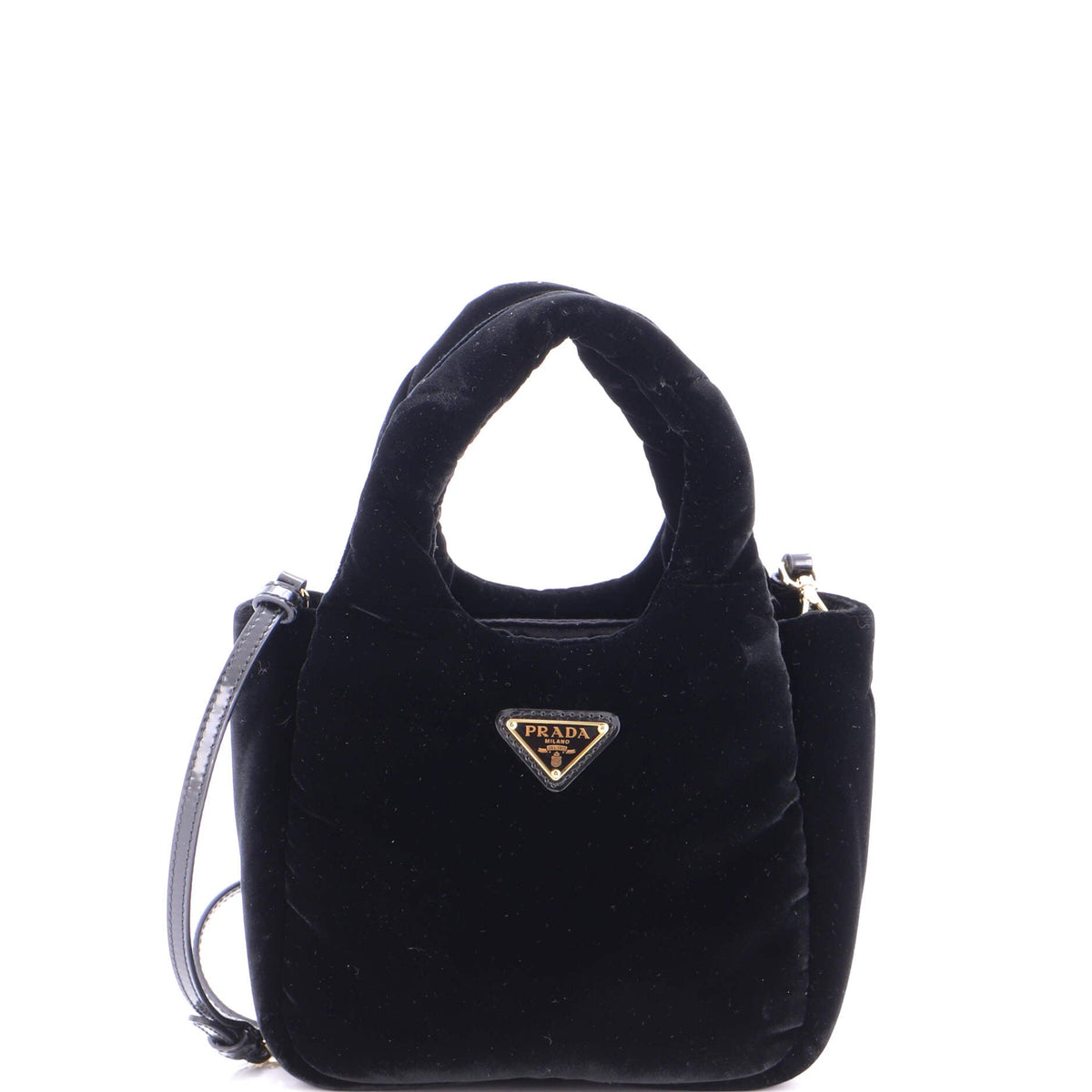 Prada PRADA Padded Soft Tote Velvet Mini