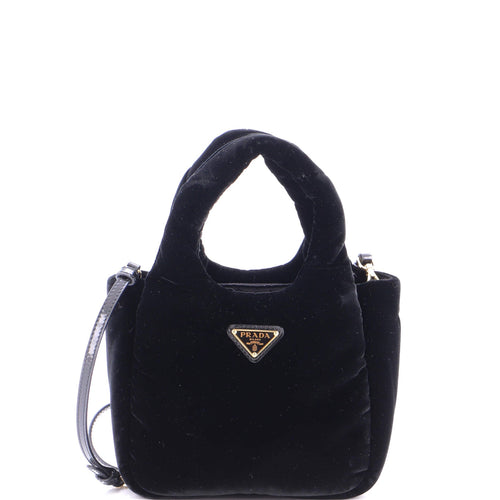 PRADA Padded Soft Tote Velvet Mini