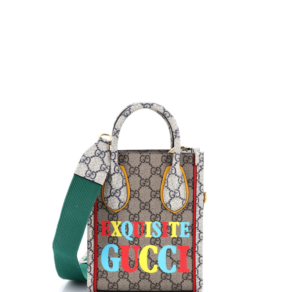 Gucci GUCCI Exquisite Vertical Tote Printed GG Coated Canvas Mini