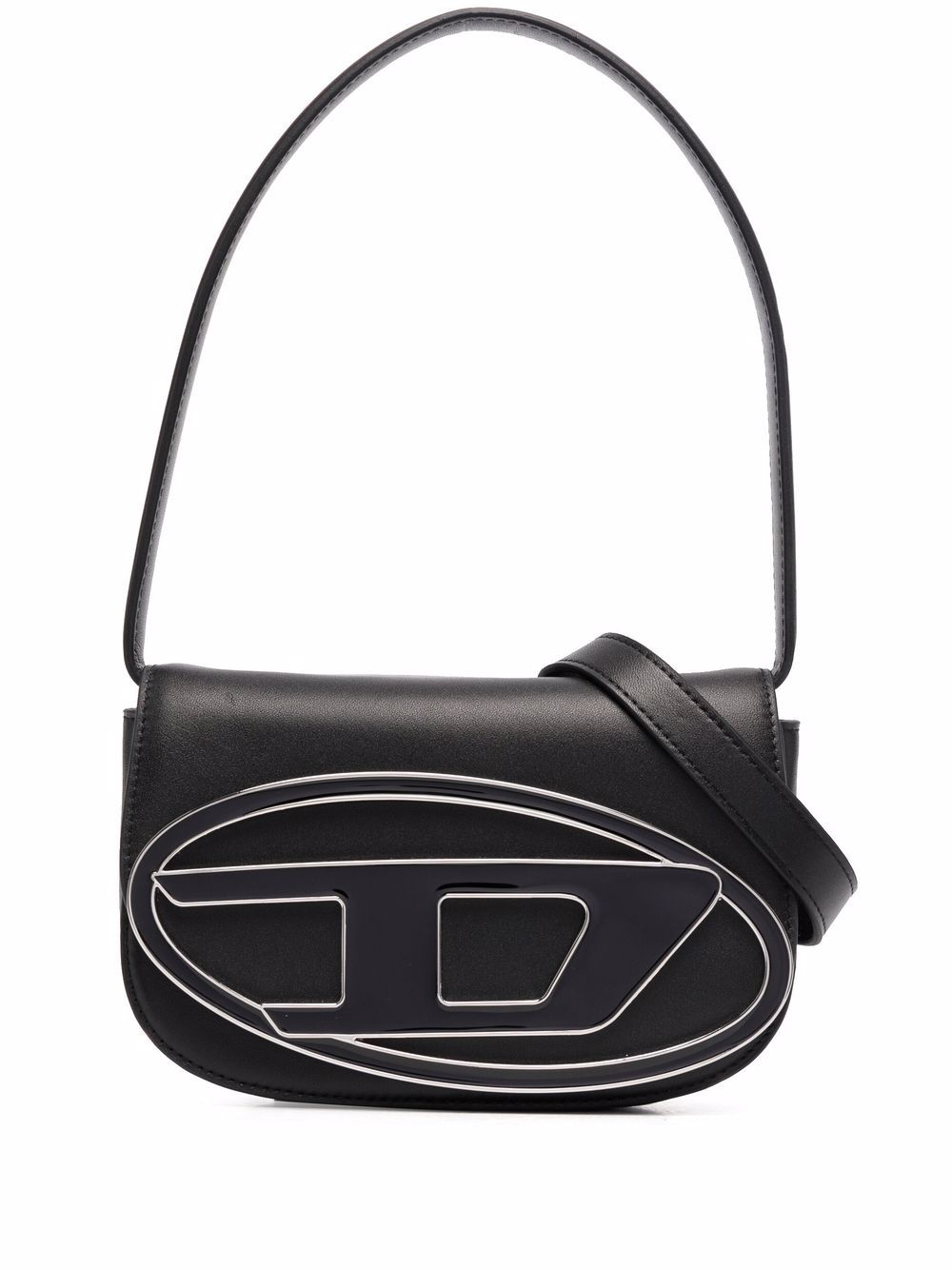 Diesel Women's 1Dr Leather Shoulder Bag in Black | Size UNI | X08396PR818T8013