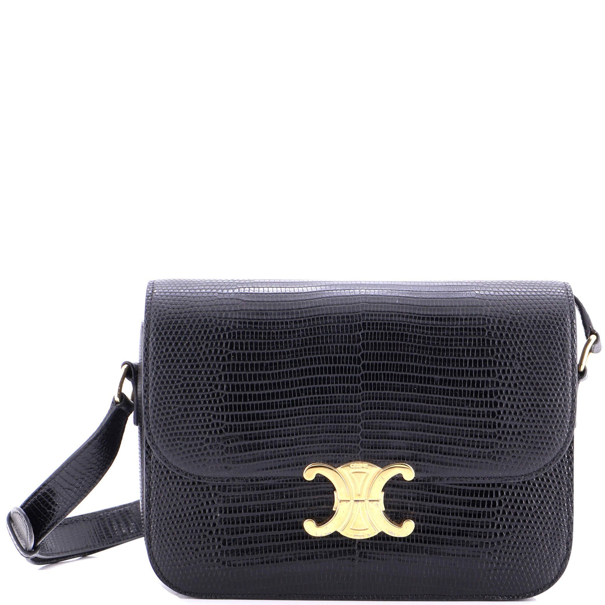 Celine CELINE Triomphe Shoulder Bag Lizard Medium