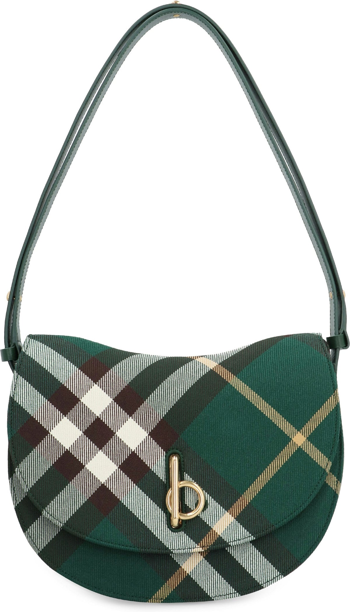 Burberry Women's Rocking Horse Check Crossbody Bag in Green | 8081351153979 Color B8636