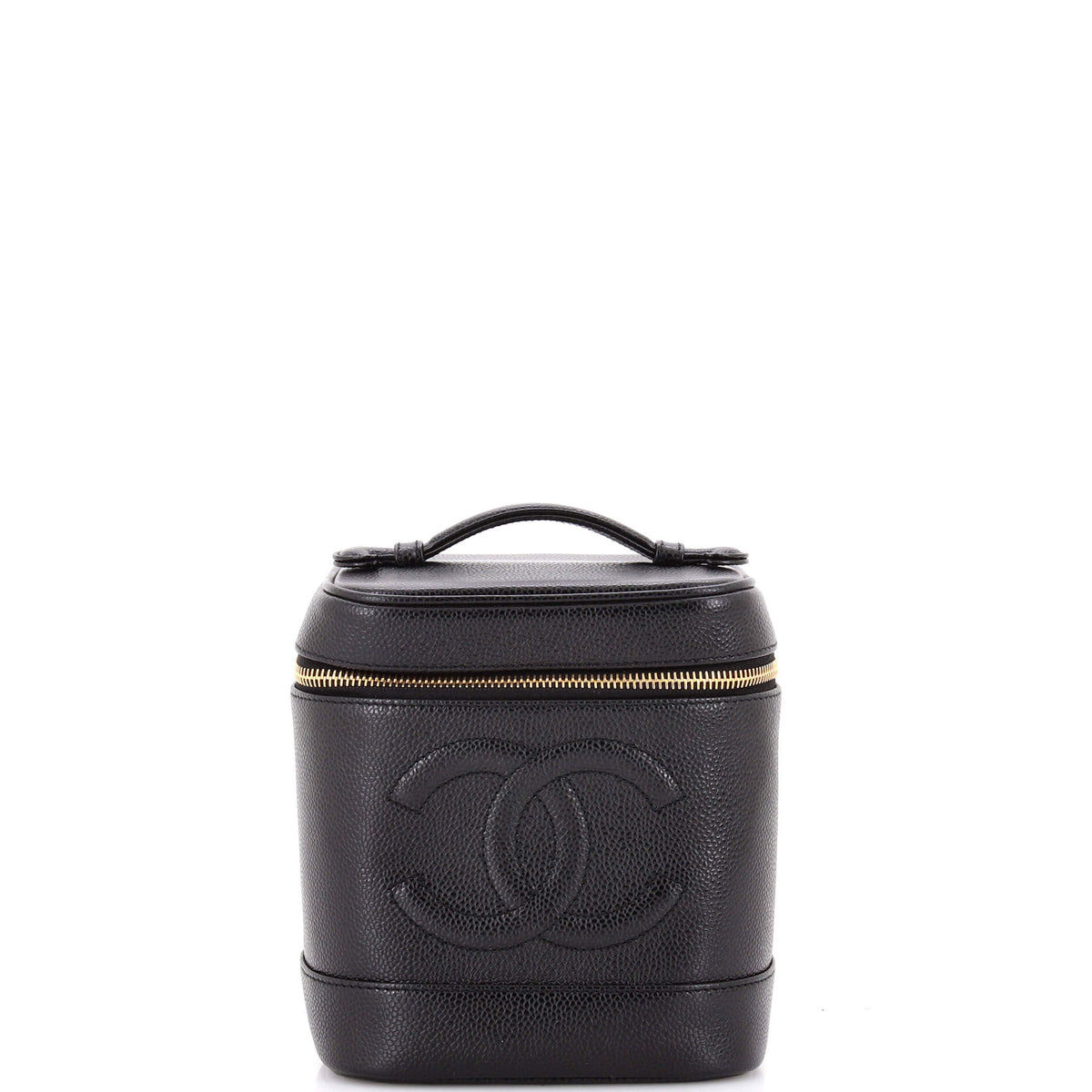 Chanel CHANEL Vintage Timeless Cosmetic Case Caviar Tall