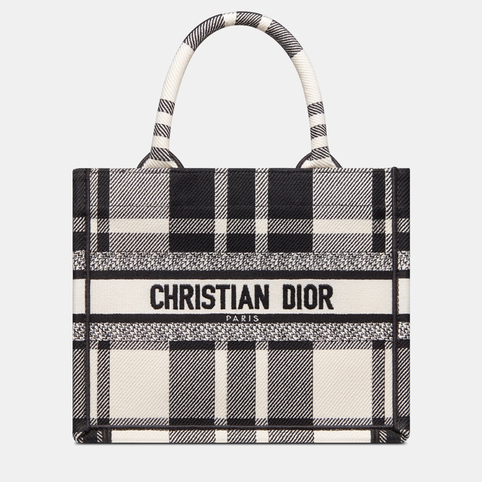 Dior Christian Black white Canvas Tote