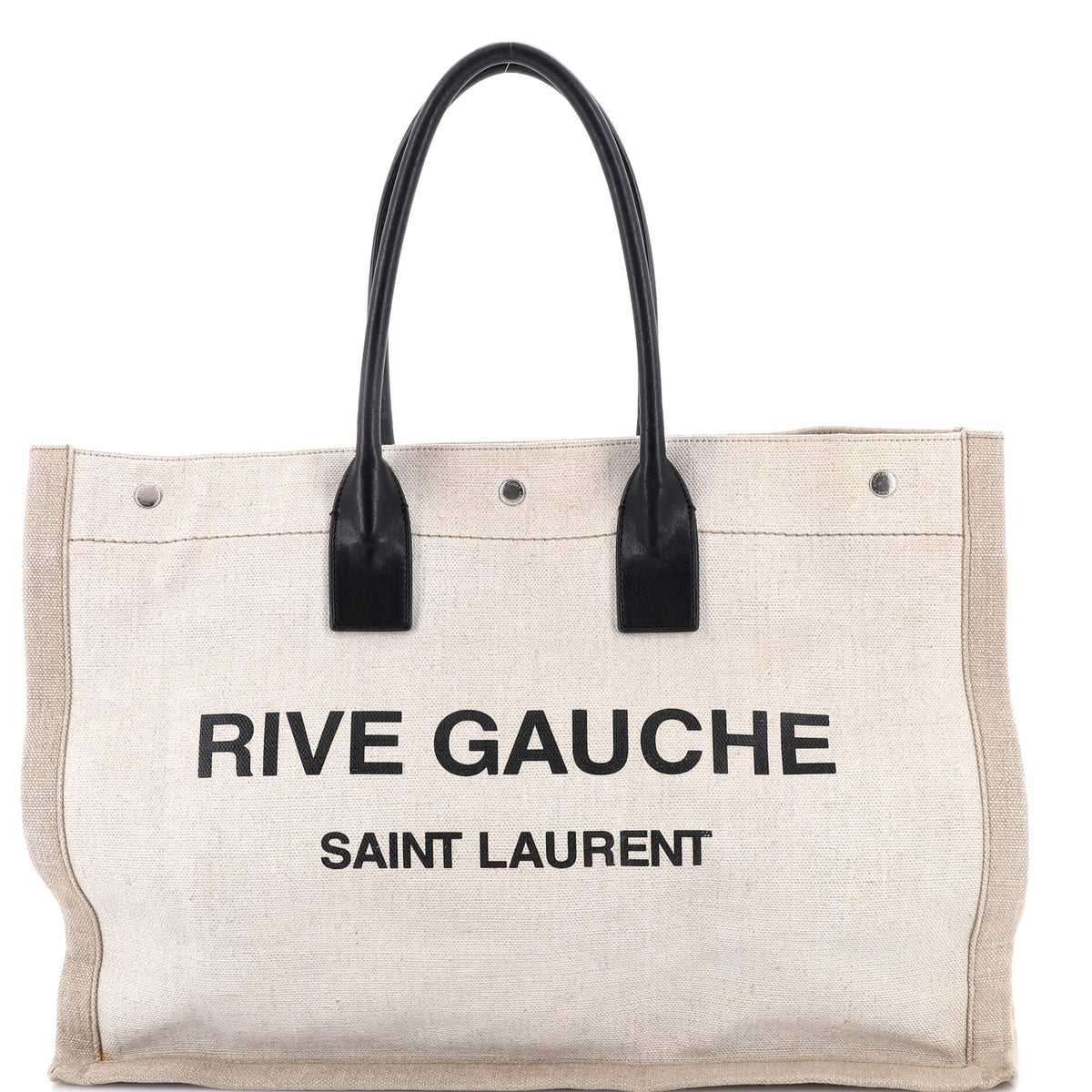 Saint Laurent Rive Gauche Shopper Tote Canvas Large