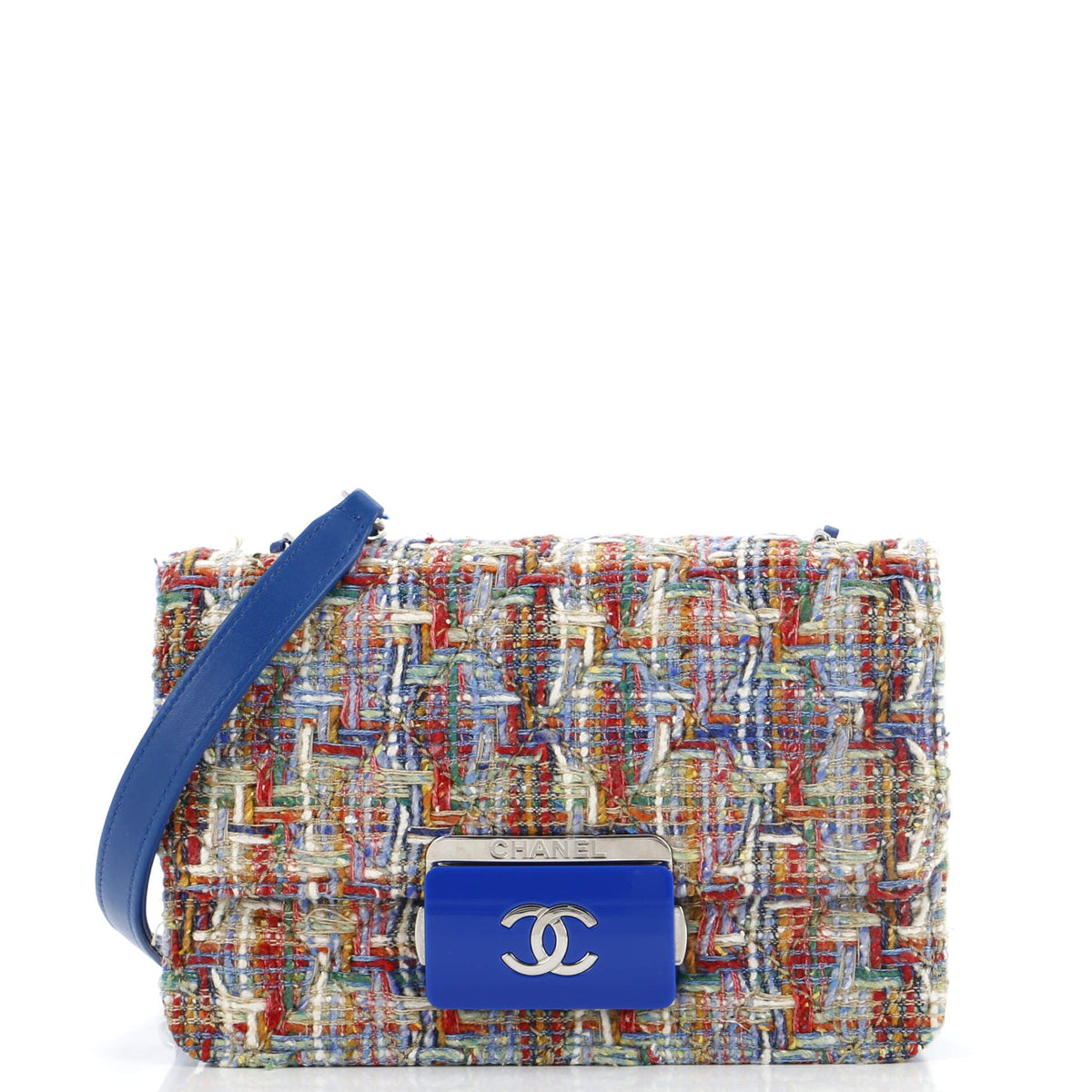 Chanel CHANEL Beauty Lock Flap Bag Quilted Tweed Mini