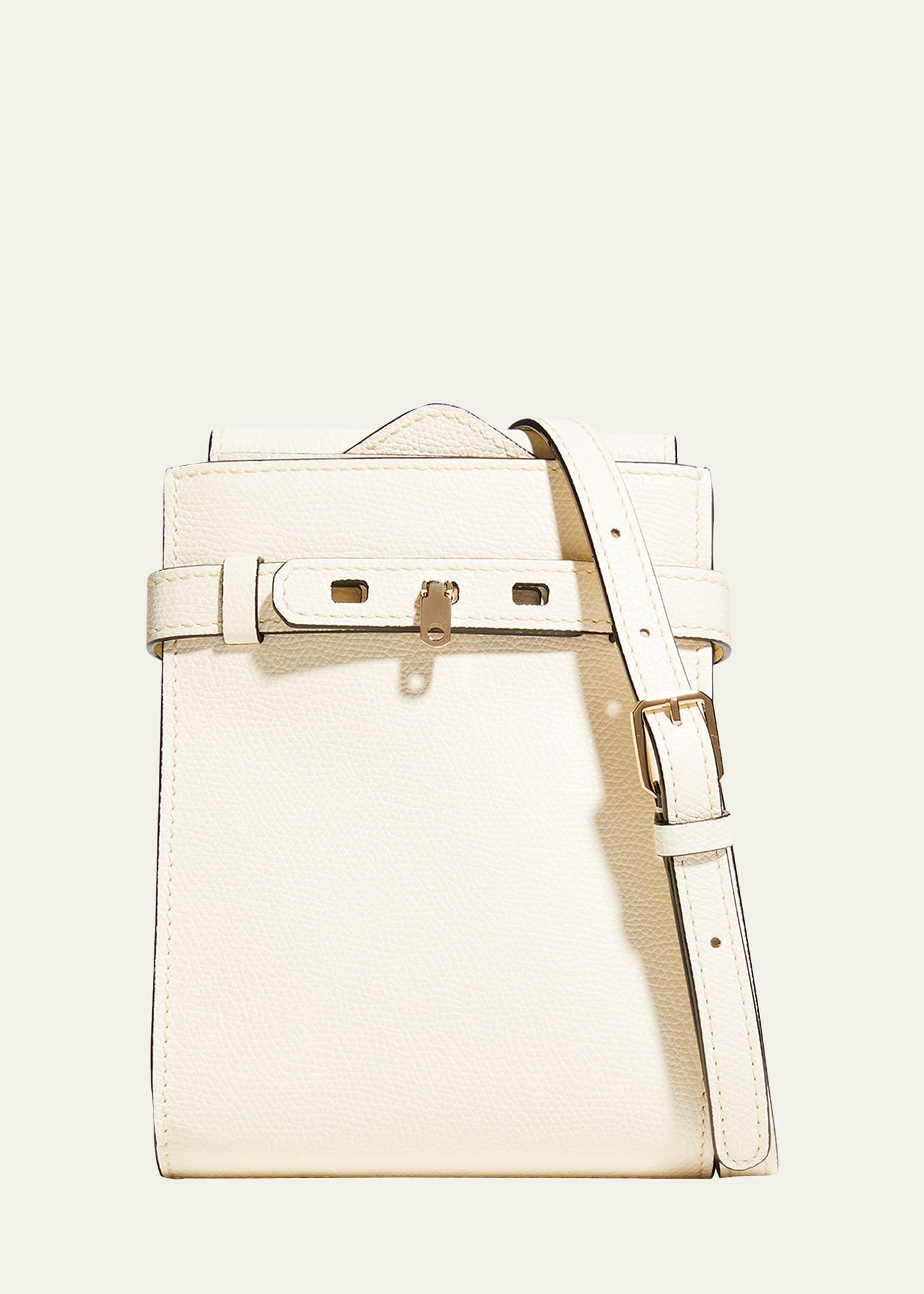 Valextra Bicolor Slim Leather Crossbody Bag