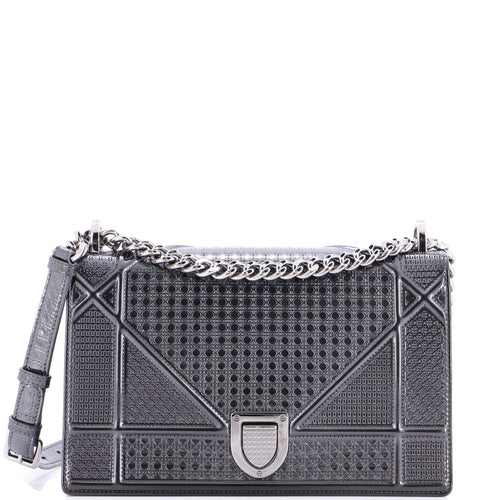 Diorama Flap Bag Cannage Embossed Calfskin Medium