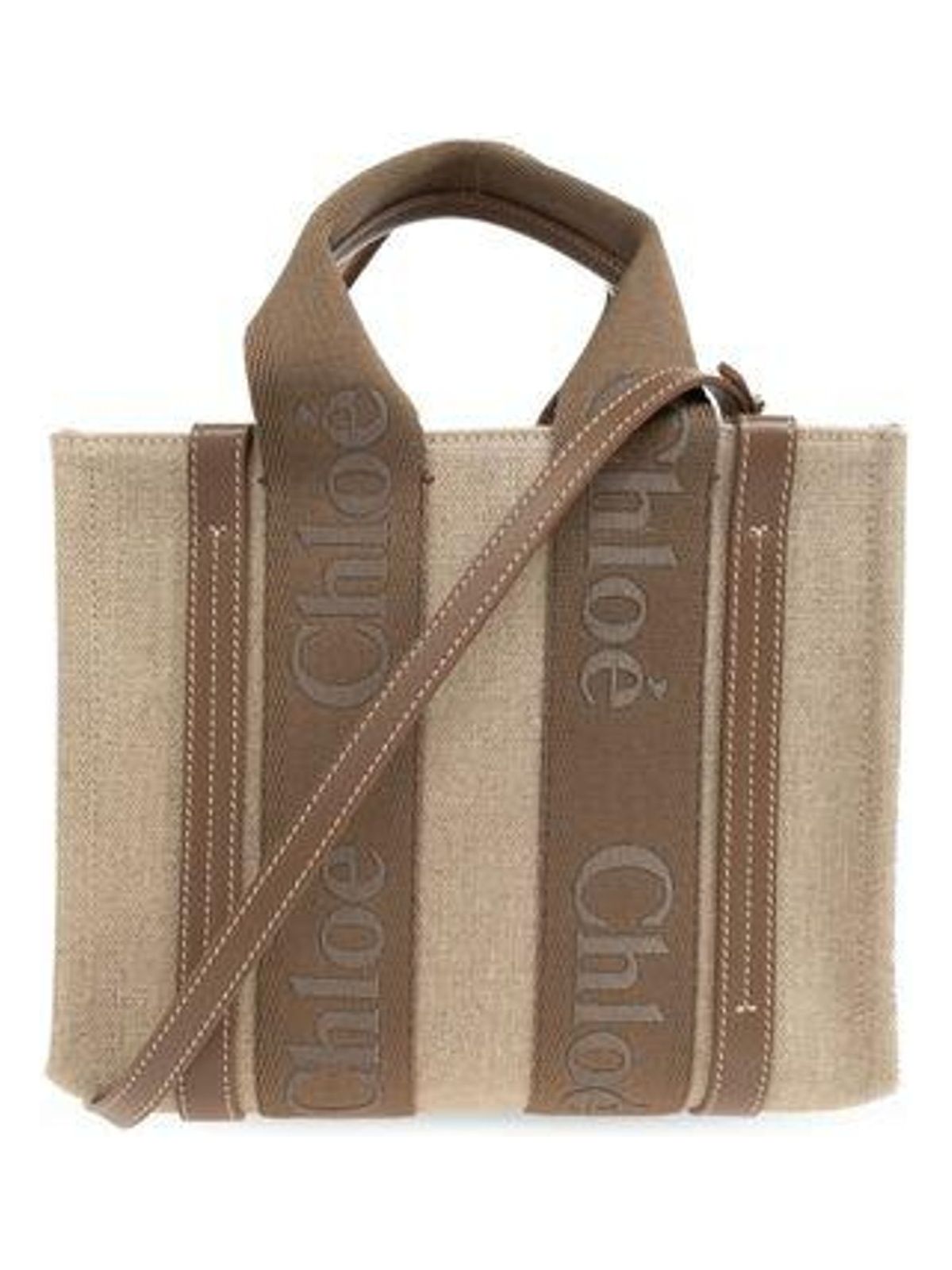 Chloé Women's Woody Small Tote Bag in Darknut | CHC23AS397L17