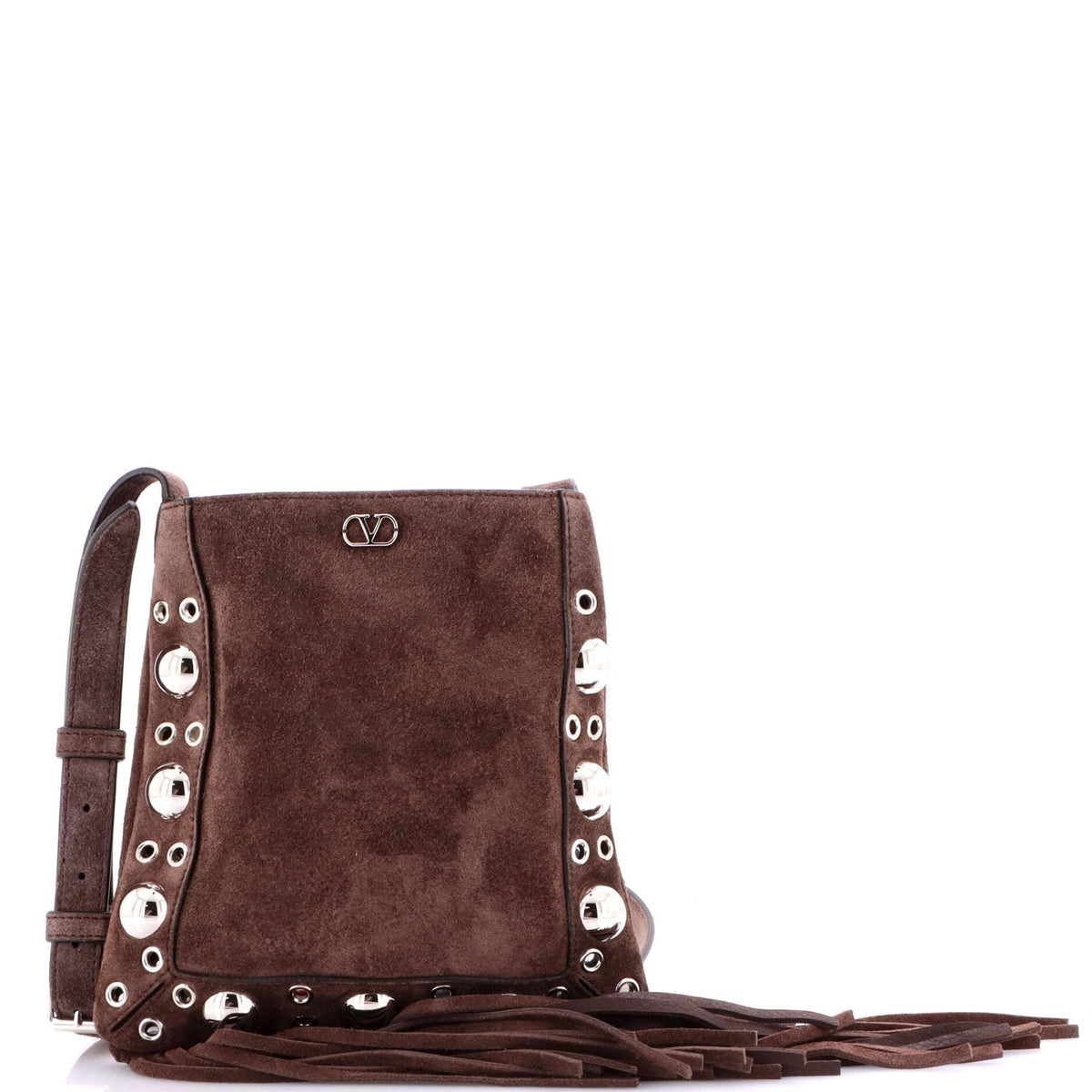 Valentino VALENTINO GARAVANI Nellcote Shoulder Bag Studded Suede
