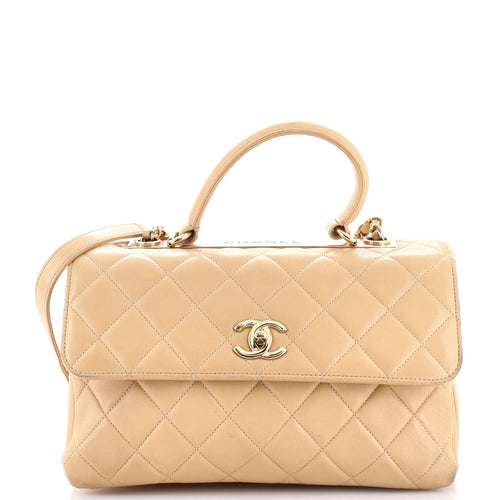 CHANEL Trendy CC Top Handle Bag Quilted Lambskin Medium
