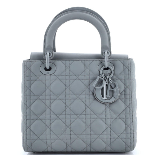 Ultra Matte Lady Dior Bag Cannage Quilt Calfskin Medium